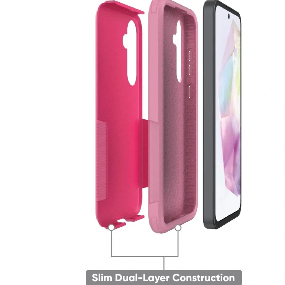 NWT Protect Onn Pink Slim Rugged Case for Samsung Galaxy A35 5G